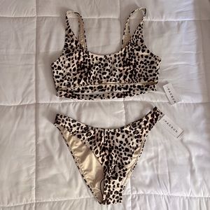 NWT LA hearts PacSun Leopard Bikini Set